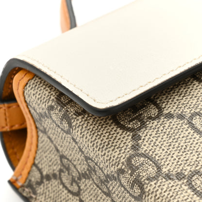 Gucci GG Supreme Monogram New Sakai Calfskin Mini Padlock Top Handle Shoulder Bag Beige Ebony Mystic White Sun Oil 14 of 18