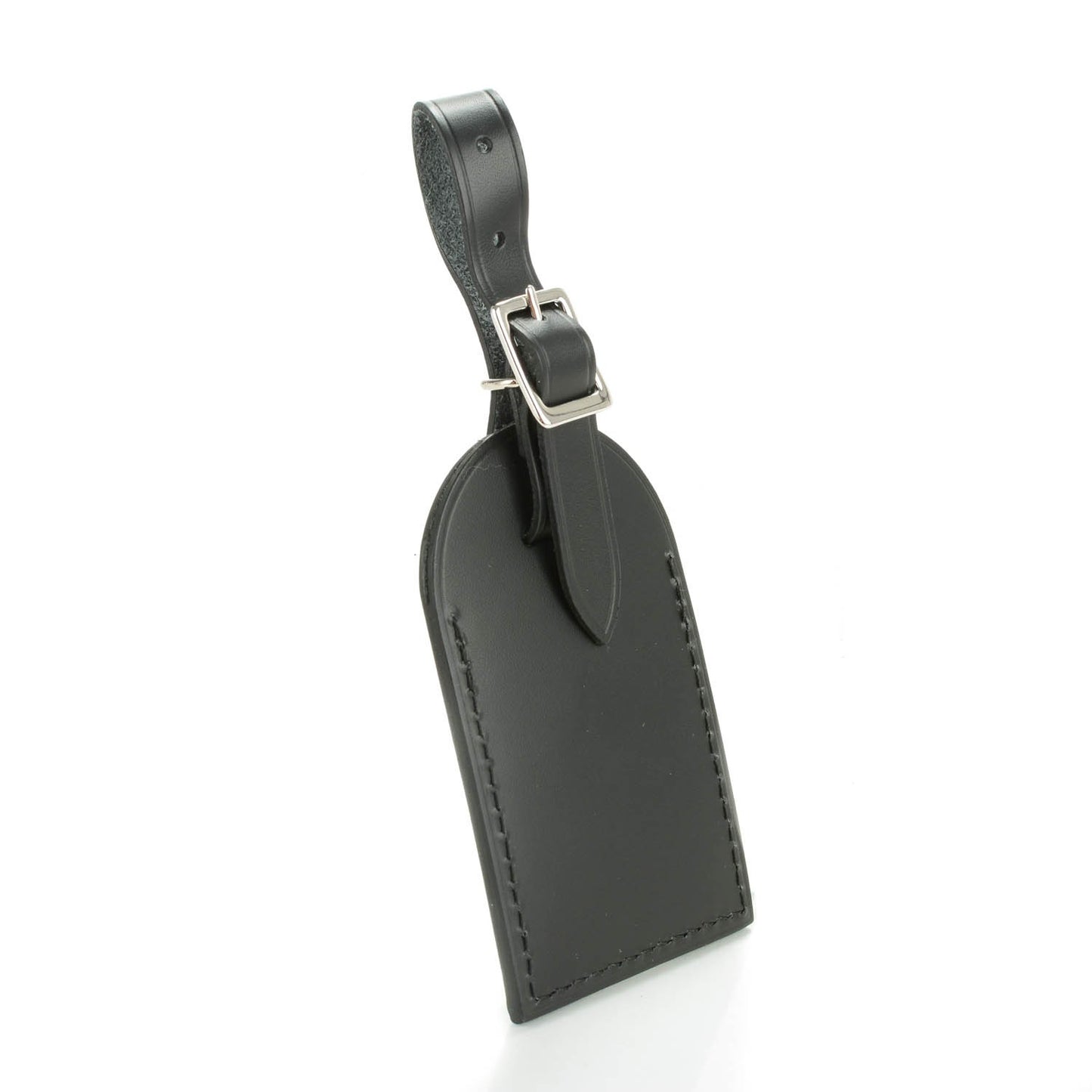 Calfskin Black Luggage Tag