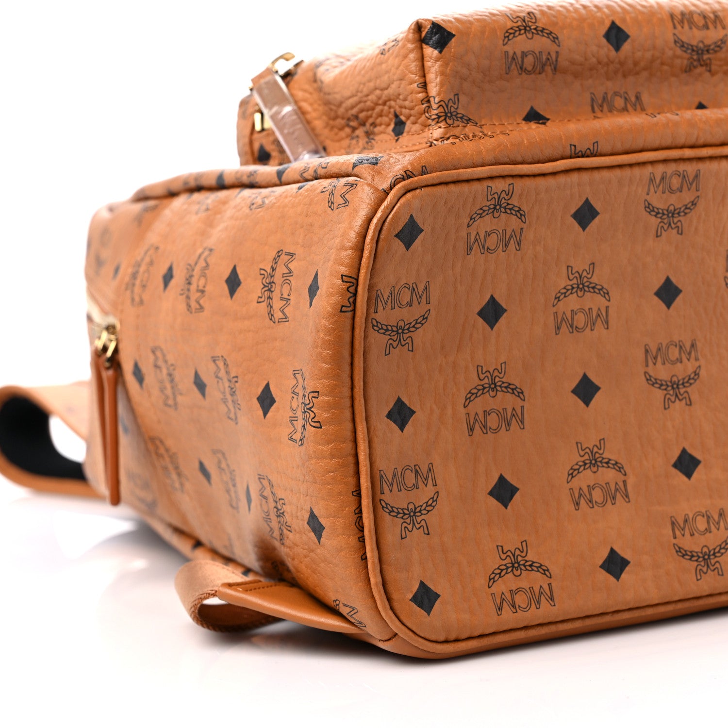 MCM Visetos Medium Stark Backpack Cognac 7 of 8