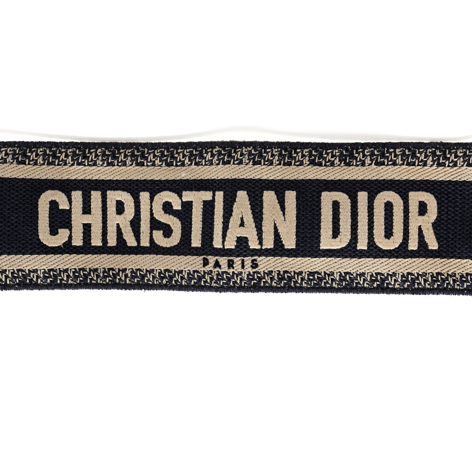 Christian Dior Canvas Embroidered Shoulder Strap Blue 4 of 5