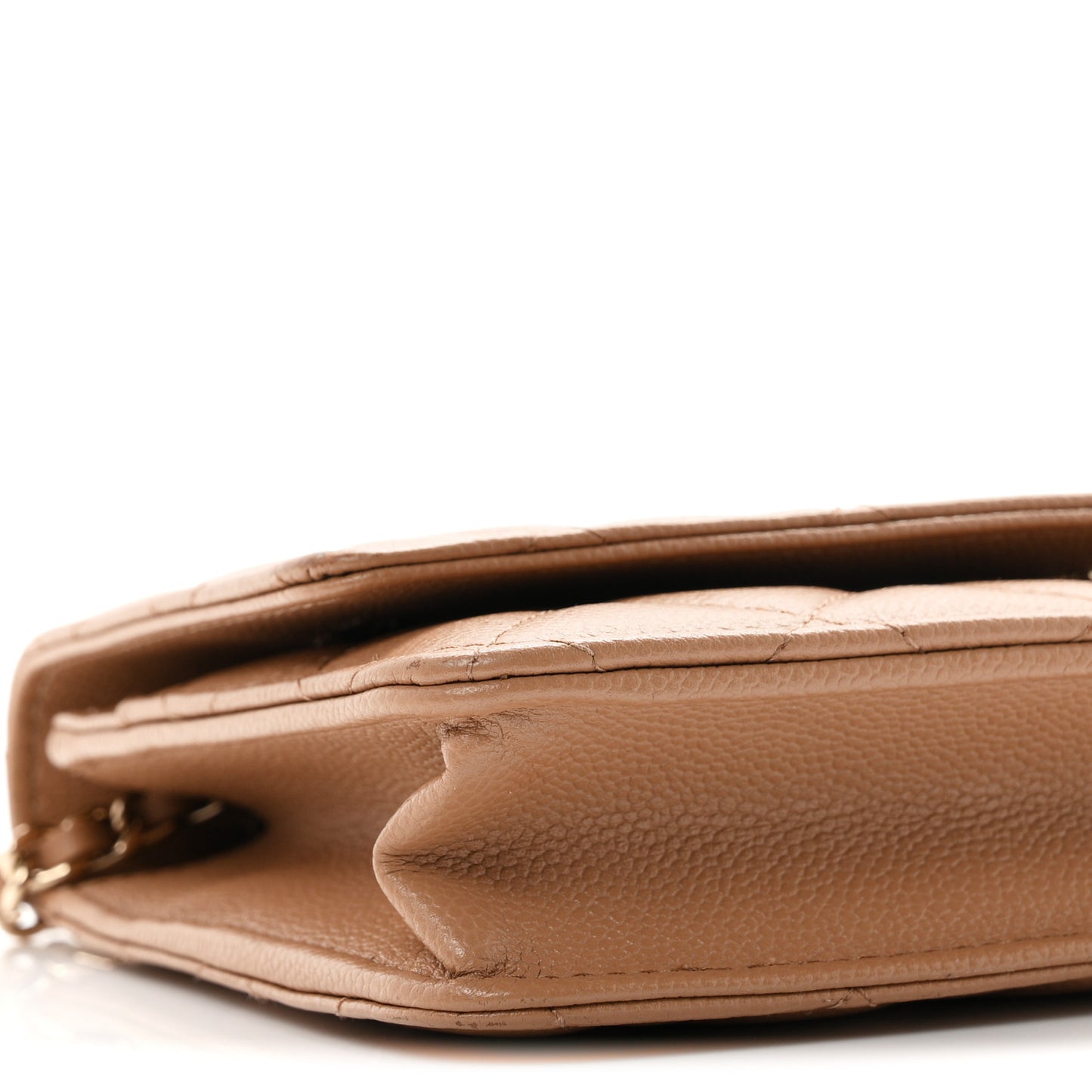 Caviar Quilted Multi Chain Wallet On Chain WOC Beige