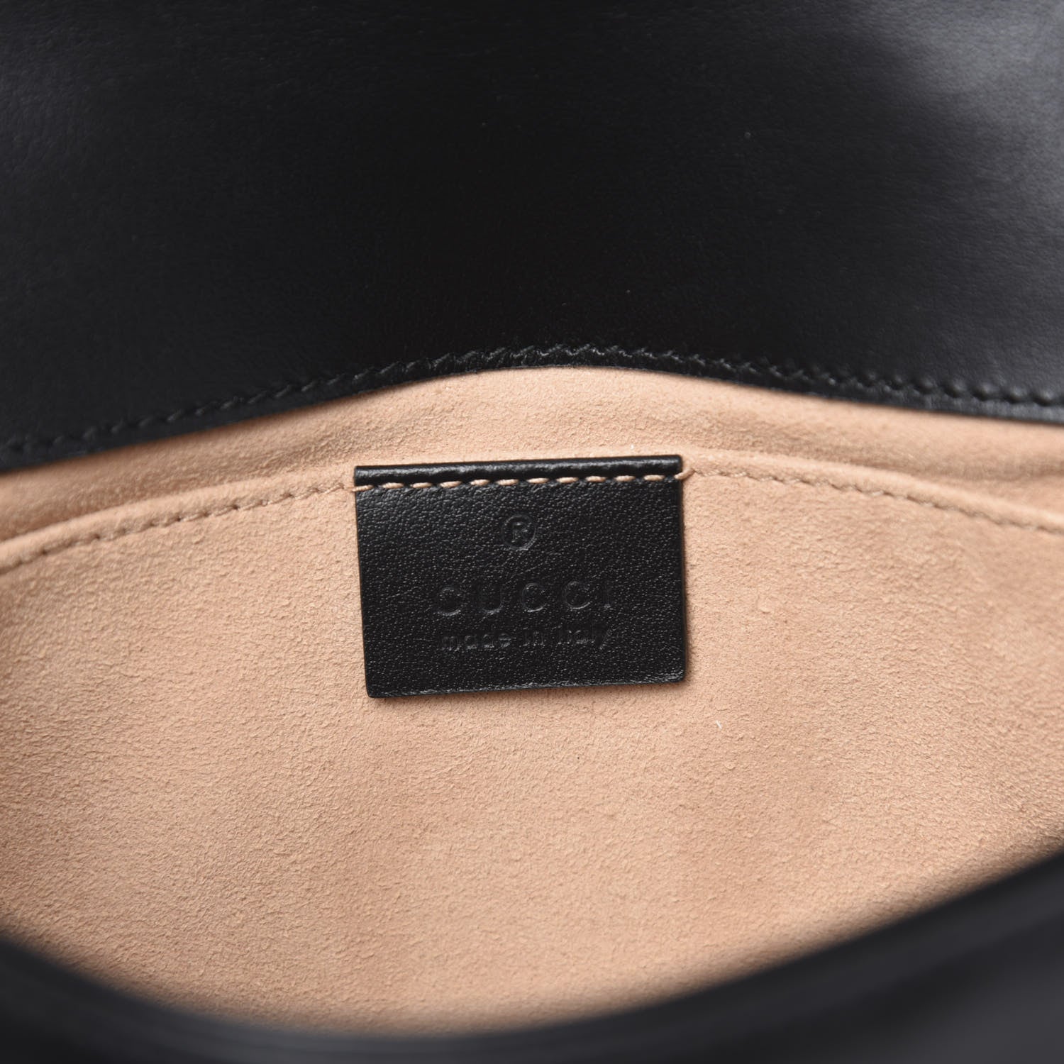 Gucci Calfskin Matelasse Mini GG Marmont Shoulder Bag Black 6 of 10