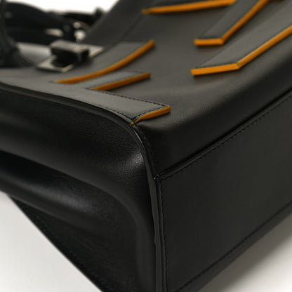 Fendi Nappa FF Mini Peekaboo Iconic Satchel Black Sunflower 10 of 11