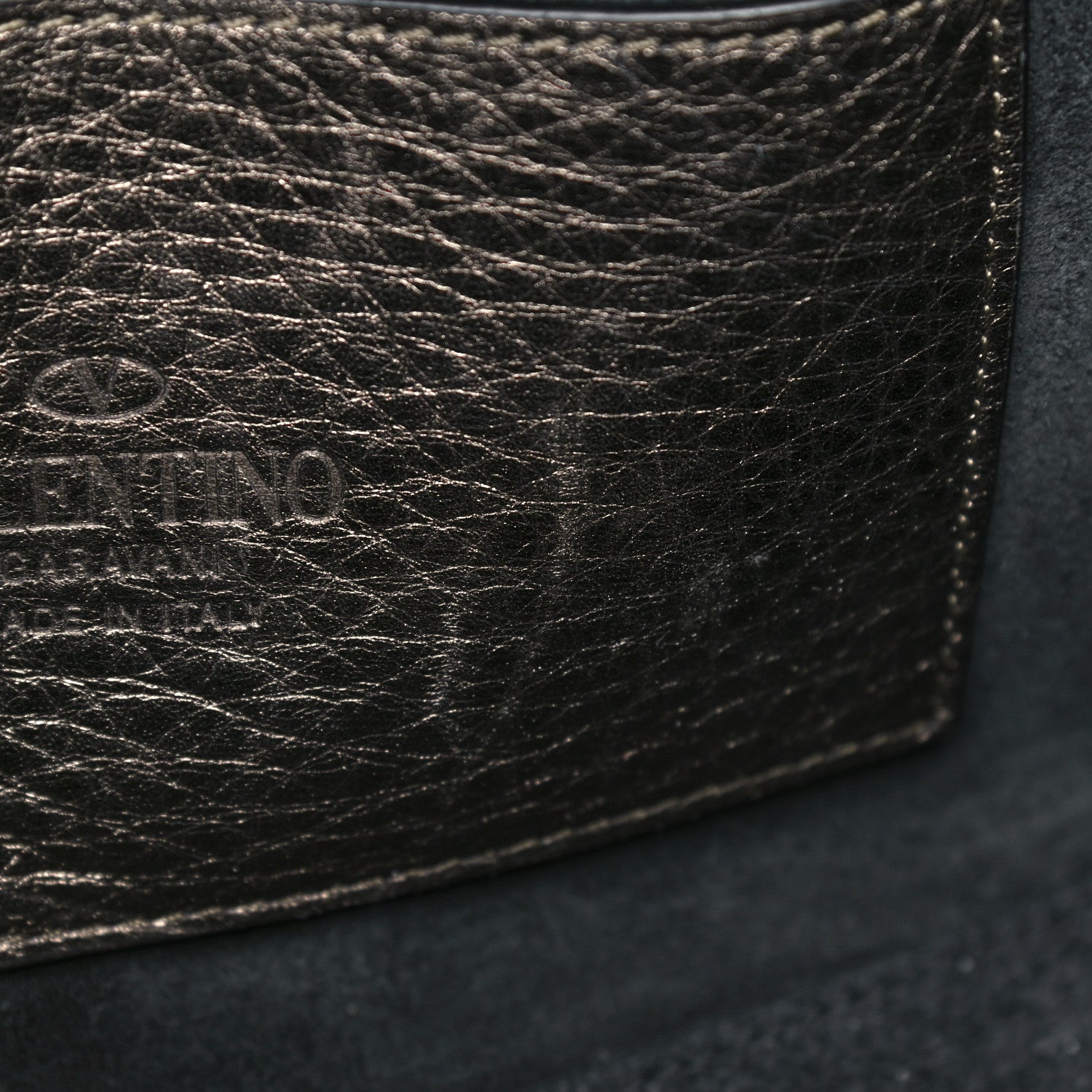 Valentino Garavani Metallic Pebbled Calfskin Medium Rockstud Flip Lock Crossbody Bag Sasso 8 of 12