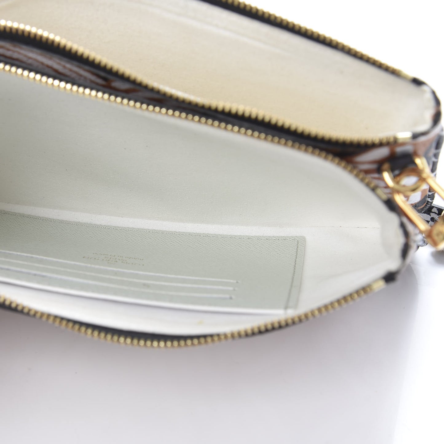 Monogram Giant Crafty Double Zip Pochette Creme Caramel