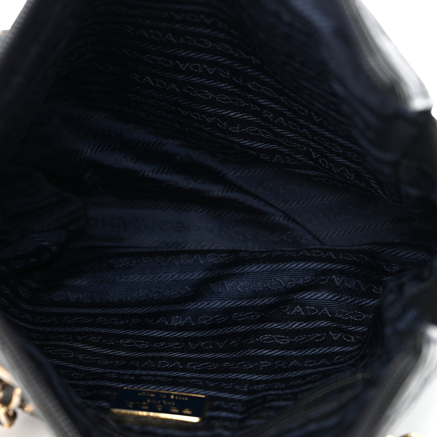 Nappa Quilted Chain Shoulder Bag Navy