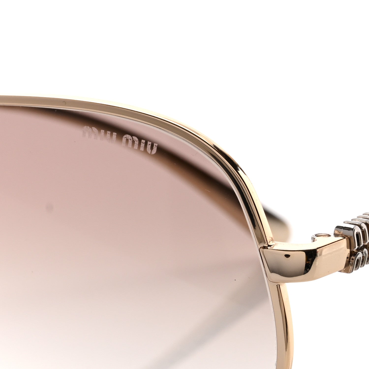 Miu Miu SMUA56 SMUA56 Gold 1812552 – FASHIONPHILE