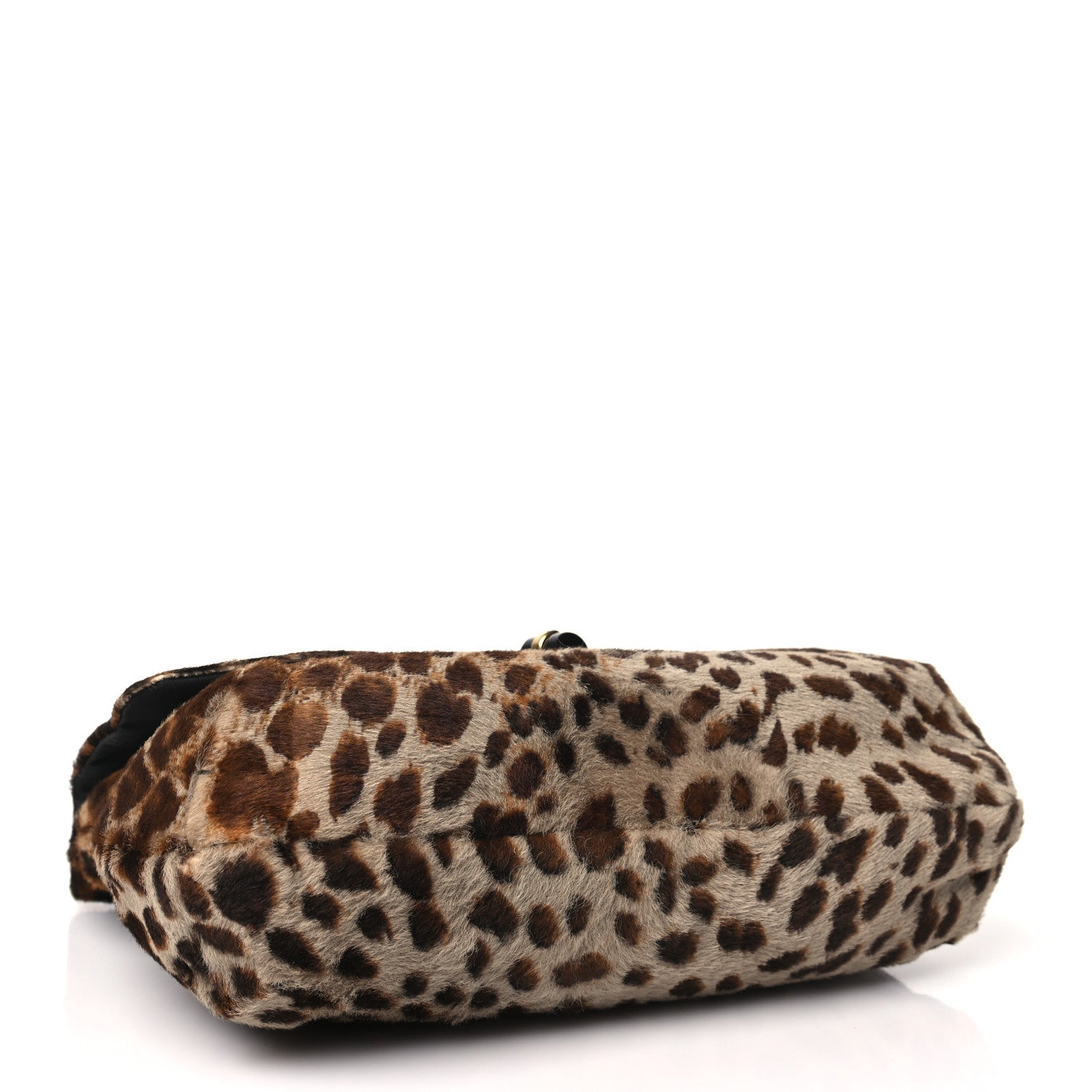 Lanvin Calfskin Pony Hair Happy Square Shoulder Bag Leopard 4 of 9