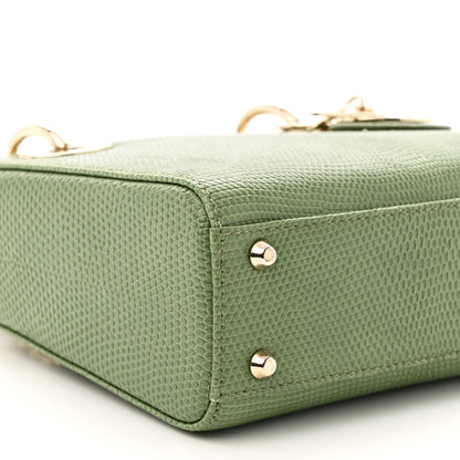 Christian Dior Lizard Mini Lady Dior Vert Saule 8 of 10