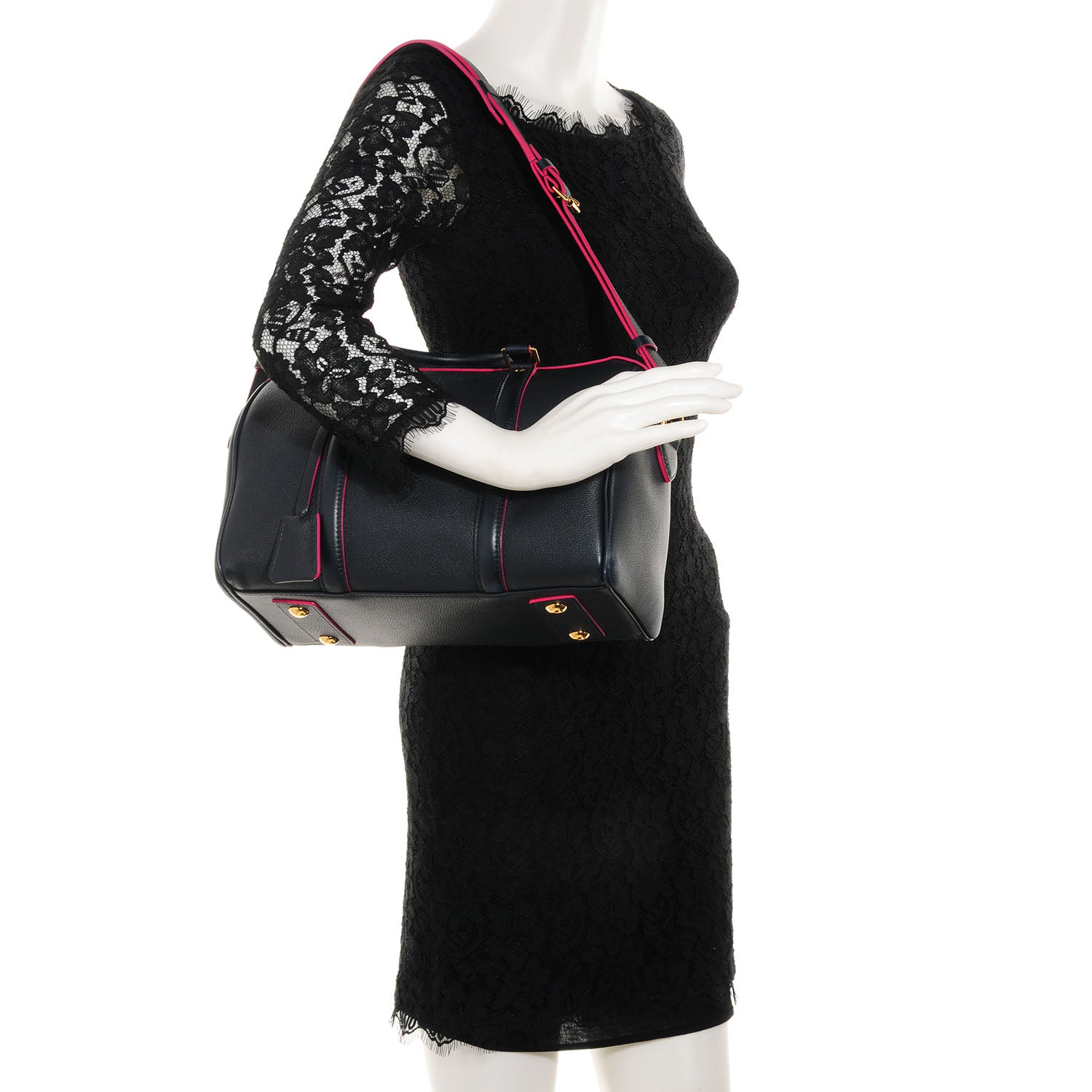 Louis Vuitton Veau Cachemire SC Bag PM Cobalt Fuchsia 2 of 7