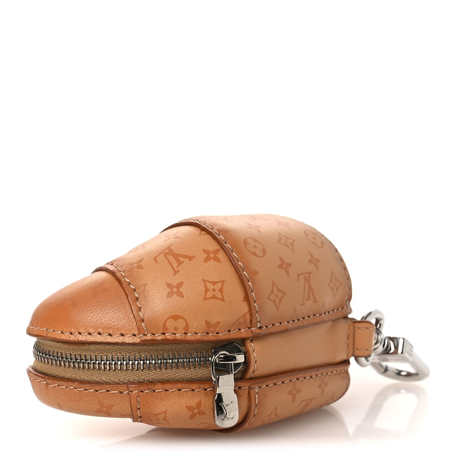 Louis Vuitton Calfskin Monogram LV Croissant Bag Charm Brown 3 of 7