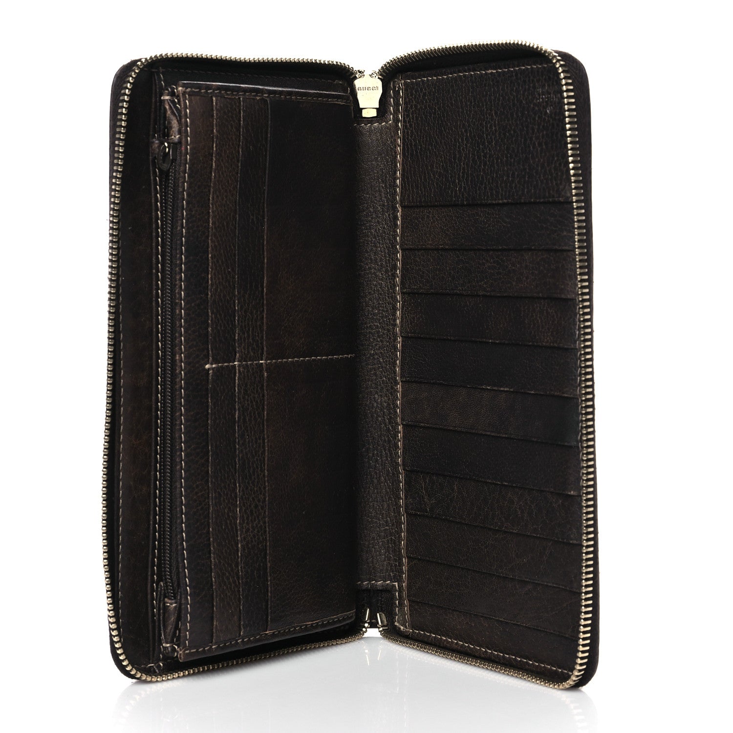 Gucci Guccissima Bamboo Tassel Zip Around Wallet Brown 5 of 10