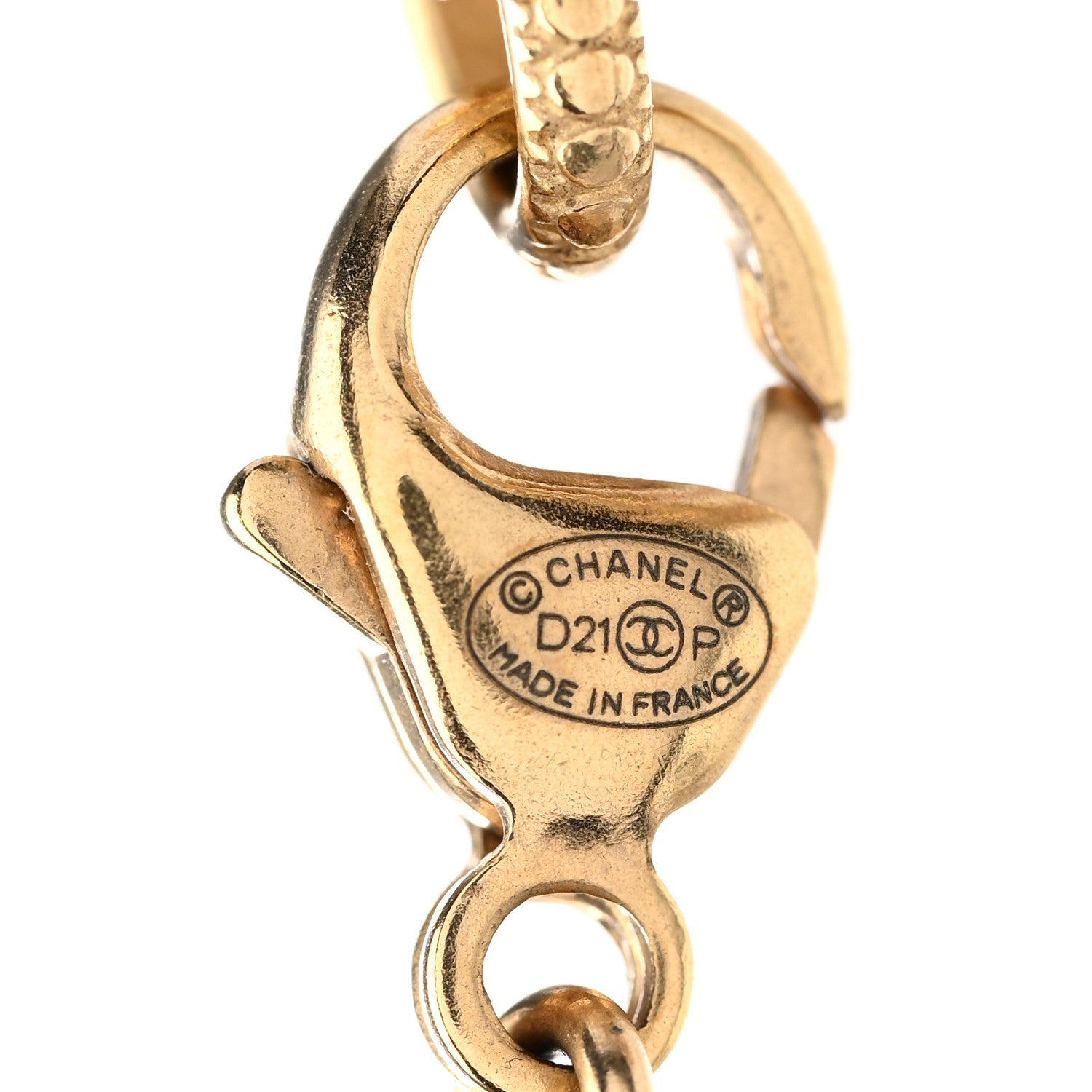 Chanel Resin Crystal CC Heart Necklace Black Gold 6 of 7