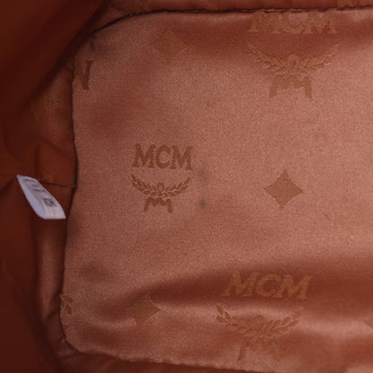 MCM Metallic Visetos Medium Shopper Tote Gold 14 of 14