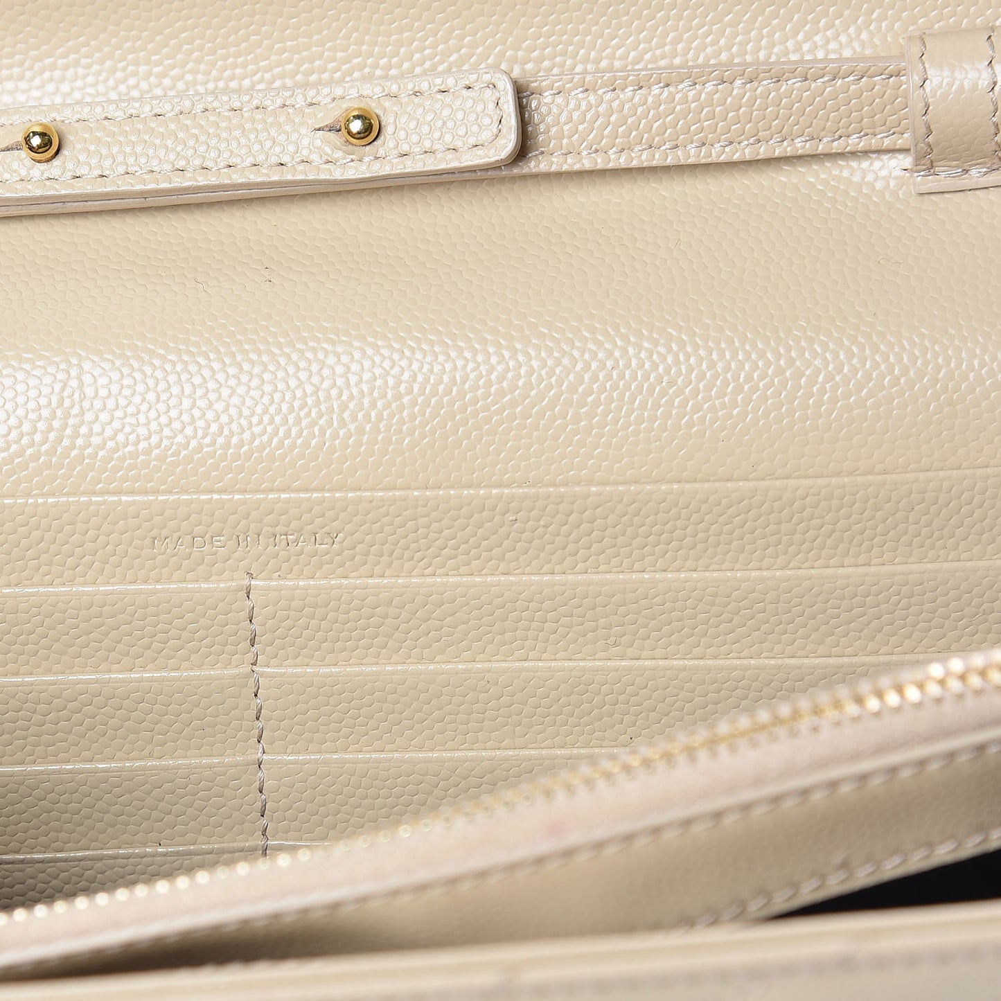 Grain De Poudre Matelasse Chevron Monogram Chain Wallet Nude Powder
