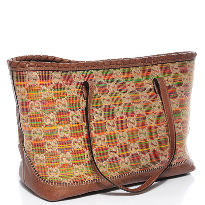 Gucci Straw Libeccio Monogram Medium Sunset Tote Multicolor 3 of 9
