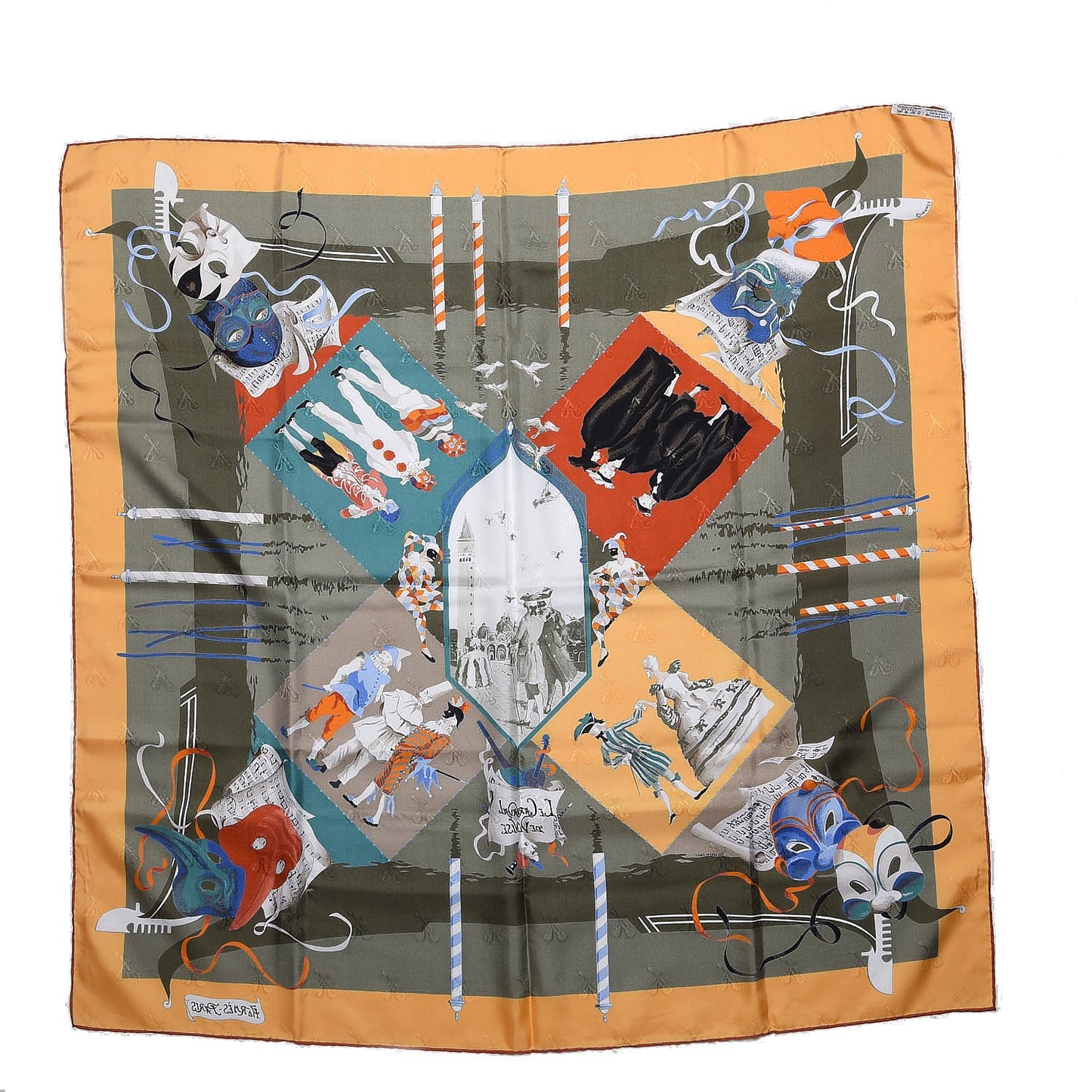 Silk Le Carnaval de Venise Scarf 90