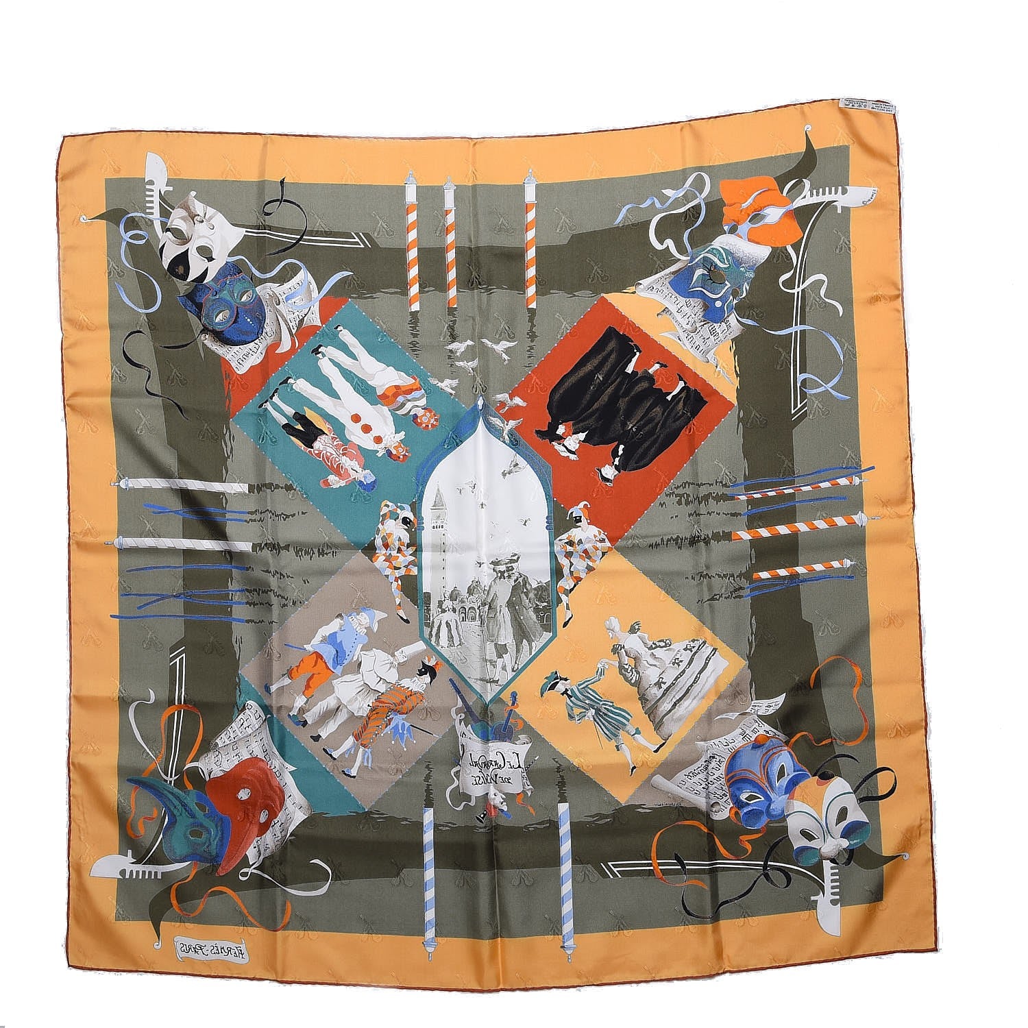 Hermes Silk Le Carnaval de Venise Scarf 90 3 of 9