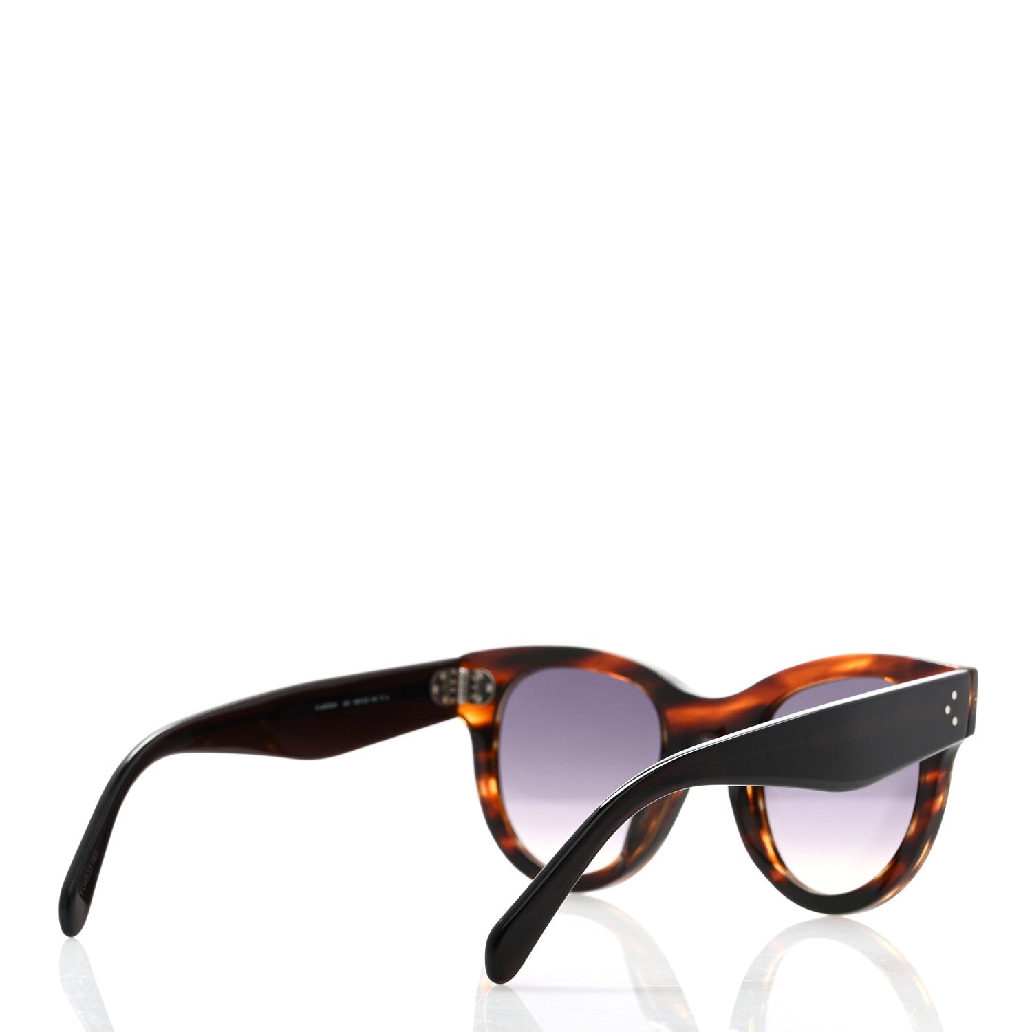 Celine Acetate Round Sunglasses CL4003IN Tortoise 4 of 6