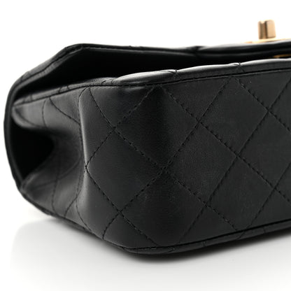 Chanel Lambskin Quilted Metal Mini Top Handle Rectangular Flap Black 9 of 12