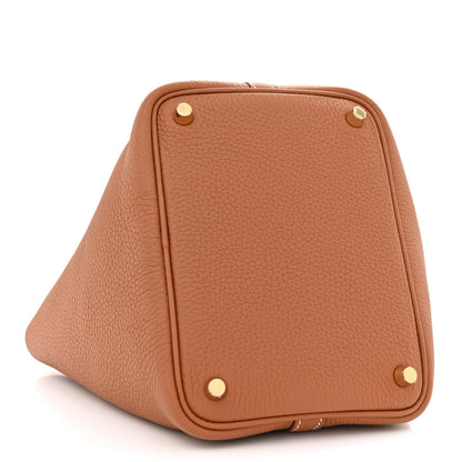 Hermes Taurillon Clemence Picotin Lock 18 PM Gold 4 of 12