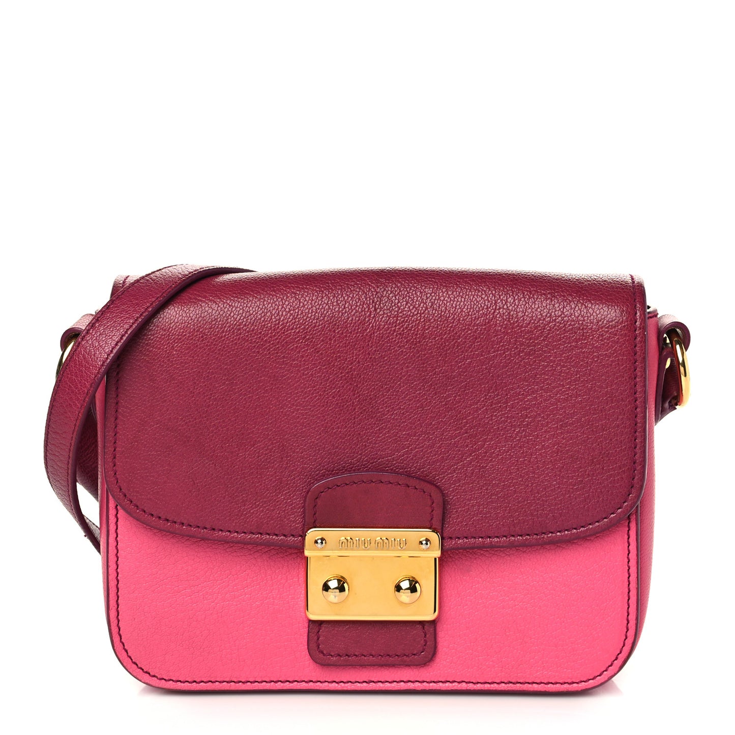 Vitello Phenix Madras Shoulder Bag Peonia Ametista