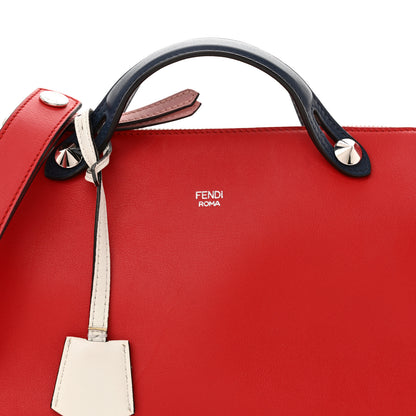 Fendi Vitello Dolce 4 Color Medium By The Way Boston Bag Caipiroska Blue Multicolor 8 of 10