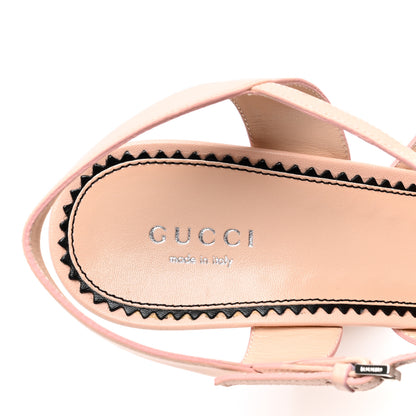 Gucci Malaga Kid Interlocking G Studs 155mm Platform Sandals 40.5 Perfect Pink 7 of 7