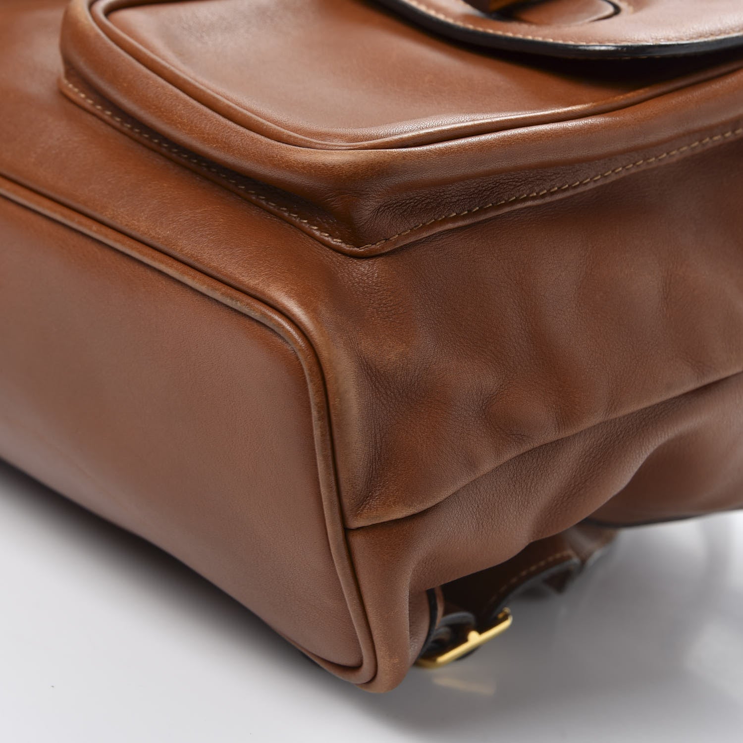 Gucci Calfskin Bamboo Backpack Brown 6 of 9