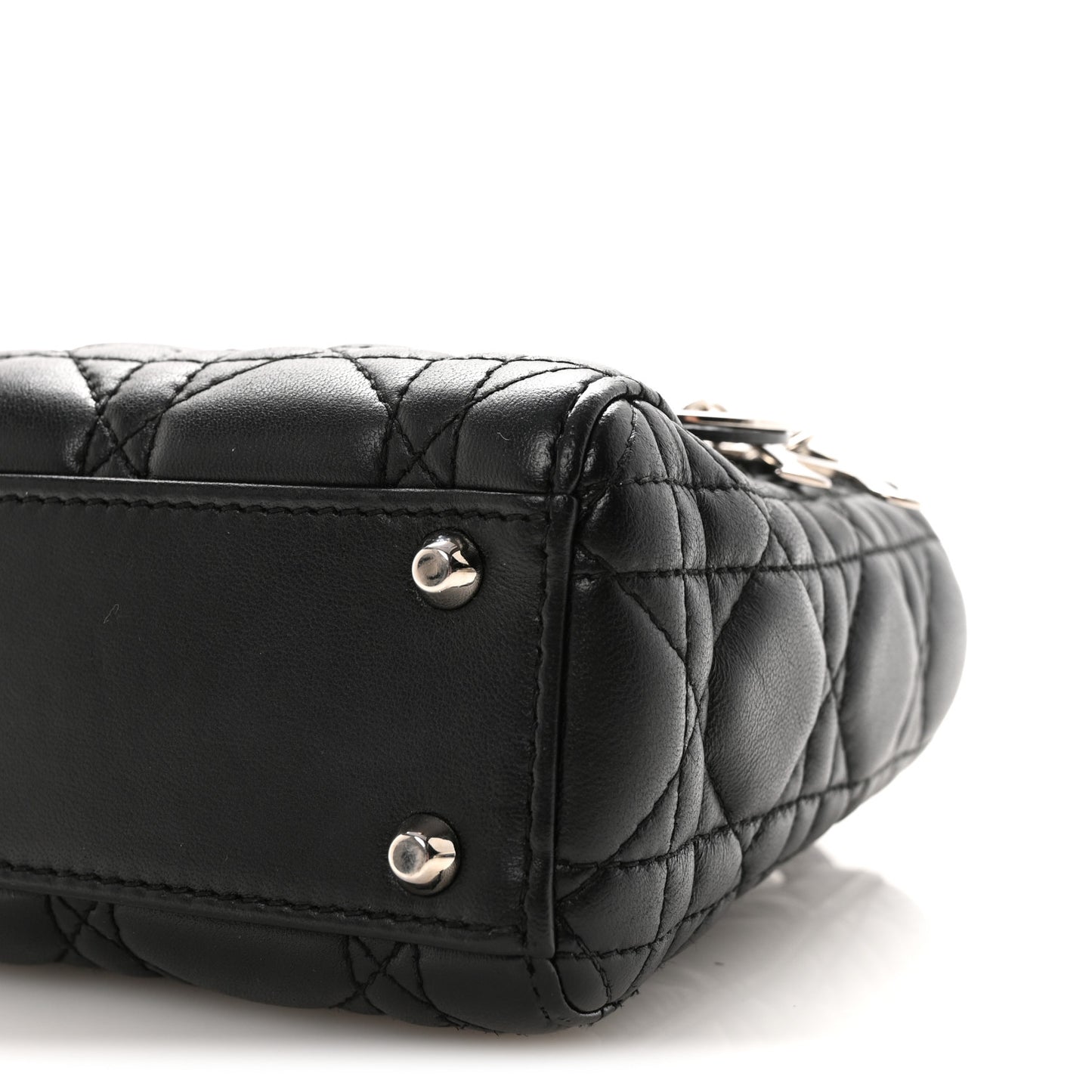 Lambskin Cannage Mini Lady Dior Black