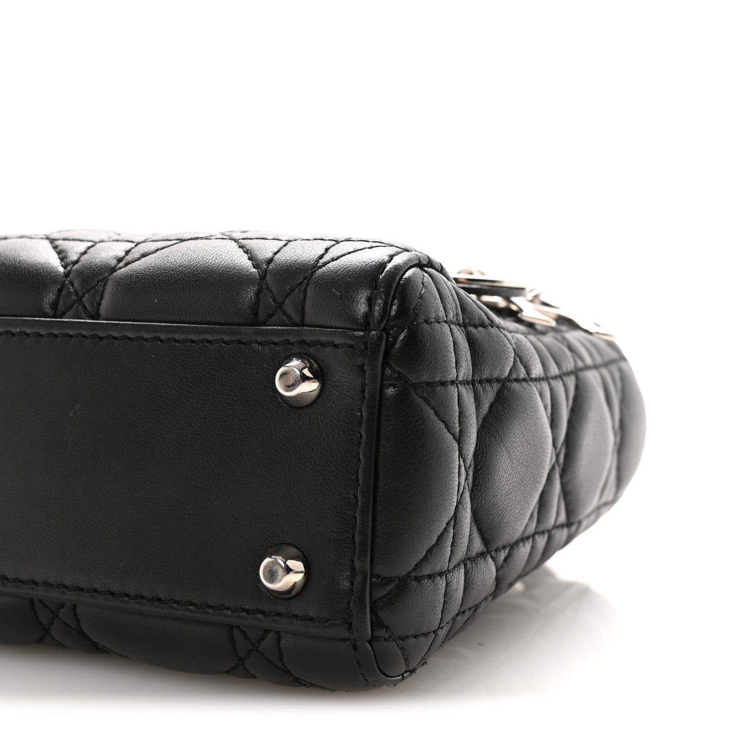 Christian Dior Lambskin Cannage Mini Lady Dior Black 9 of 9