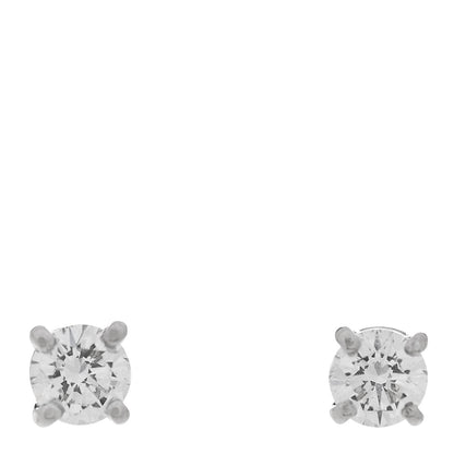 Tiffany Platinum Diamond .22ctw Solitaire Earrings 1 of 5