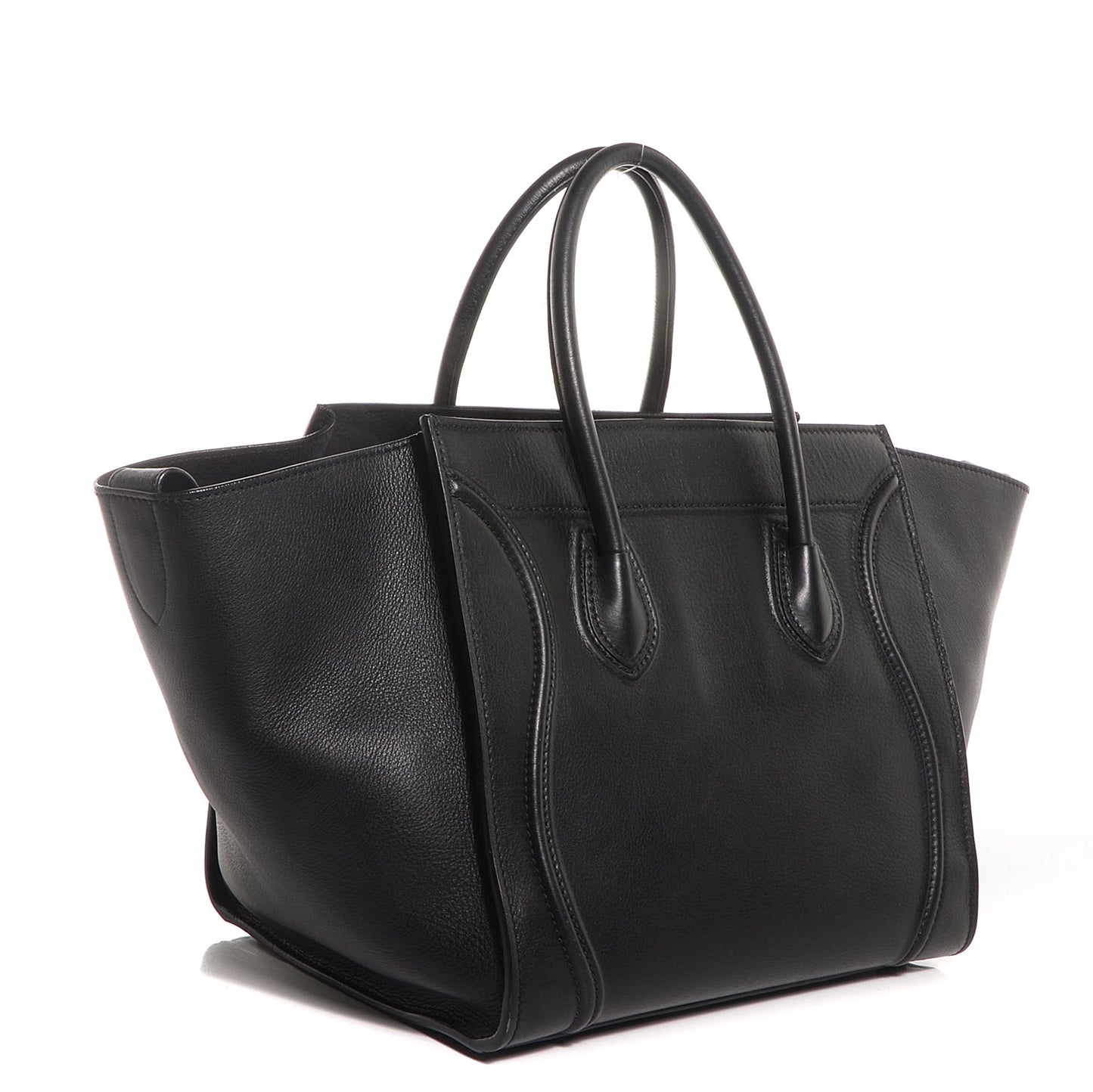 Supple Calfskin Medium Phantom Luggage Black