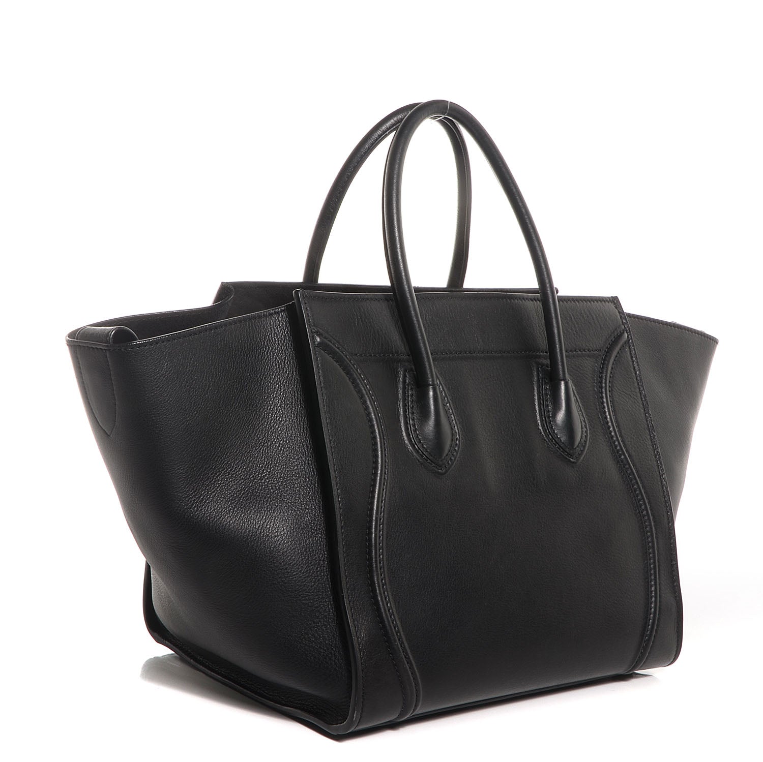 Celine Supple Calfskin Medium Phantom Luggage Black 3 of 9