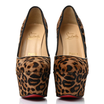 Christian Louboutin Pony Hair Jaguar Print Alta Vicky 160 Pumps 35.5 Brown 2 of 8