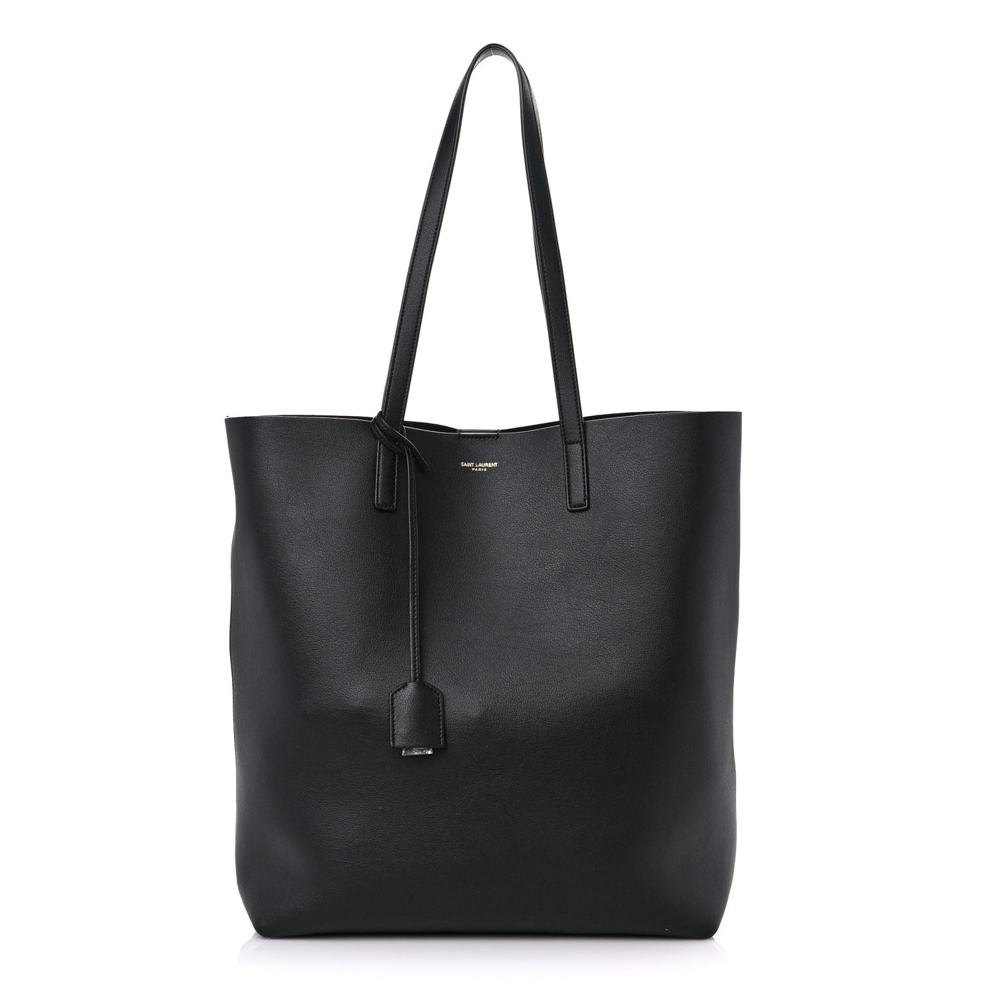 Calfskin North-South Shopping Tote Black