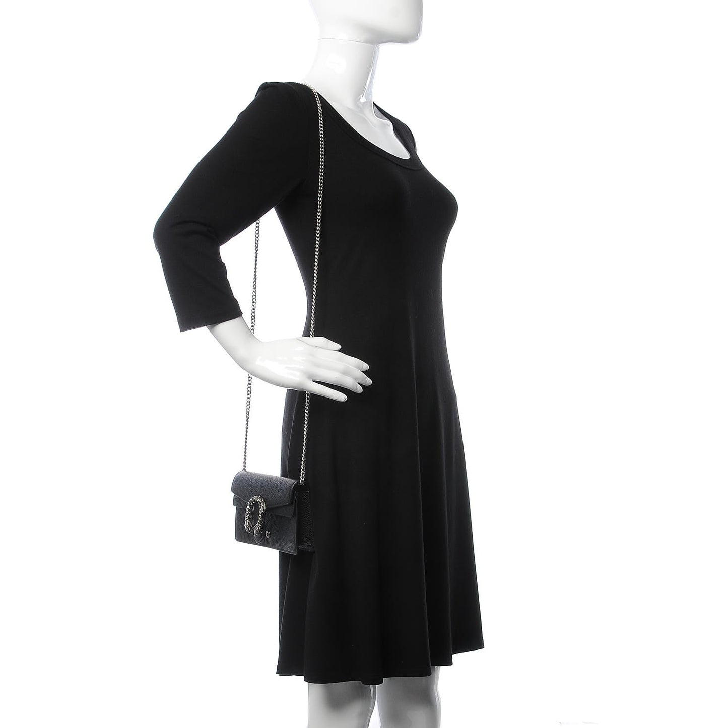Calfskin Super Mini Dionysus Shoulder Bag Black