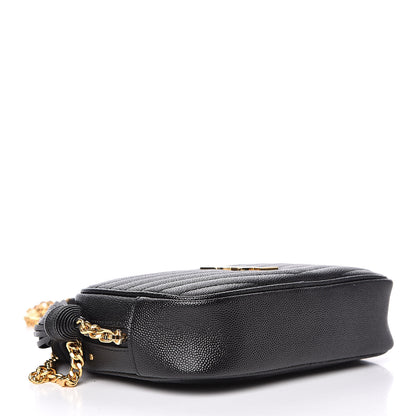 Saint Laurent Grain De Poudre Matelasse Monogram Mini Lou Camera Bag Black 4 of 10