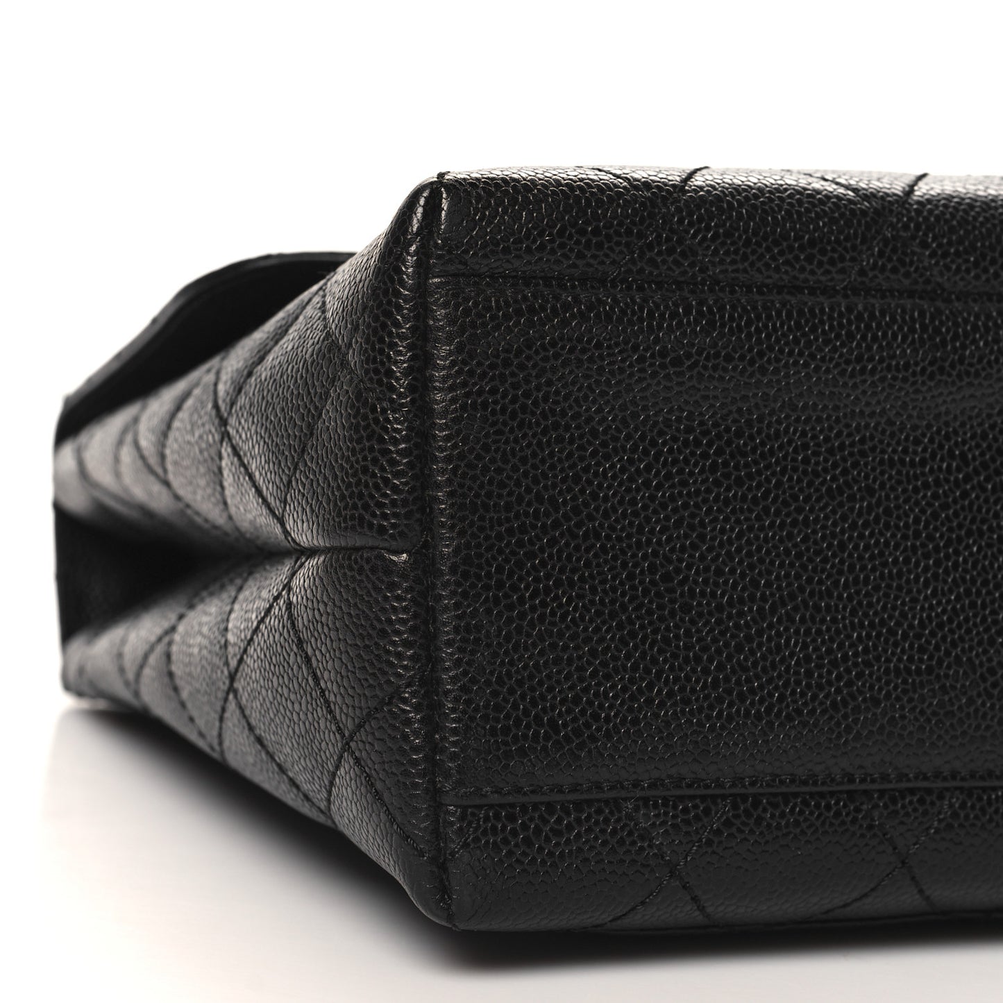 Caviar Quilted Jumbo Kelly Flap Black