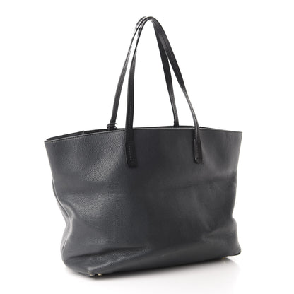 Lanvin Grained Calfskin New Easy Shopper Tote Navy Black 3 of 20