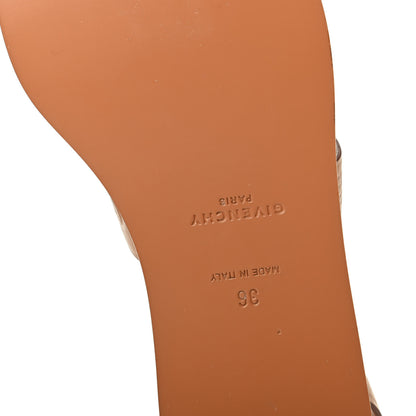 Givenchy Calfskin Logo Ankle Strap Sandals 36 Brown 9 of 10