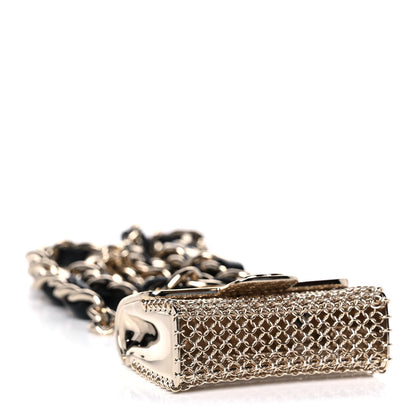 Chanel Lambskin Chain CC Flap Bag Belt 80 Black Gold 3 of 8