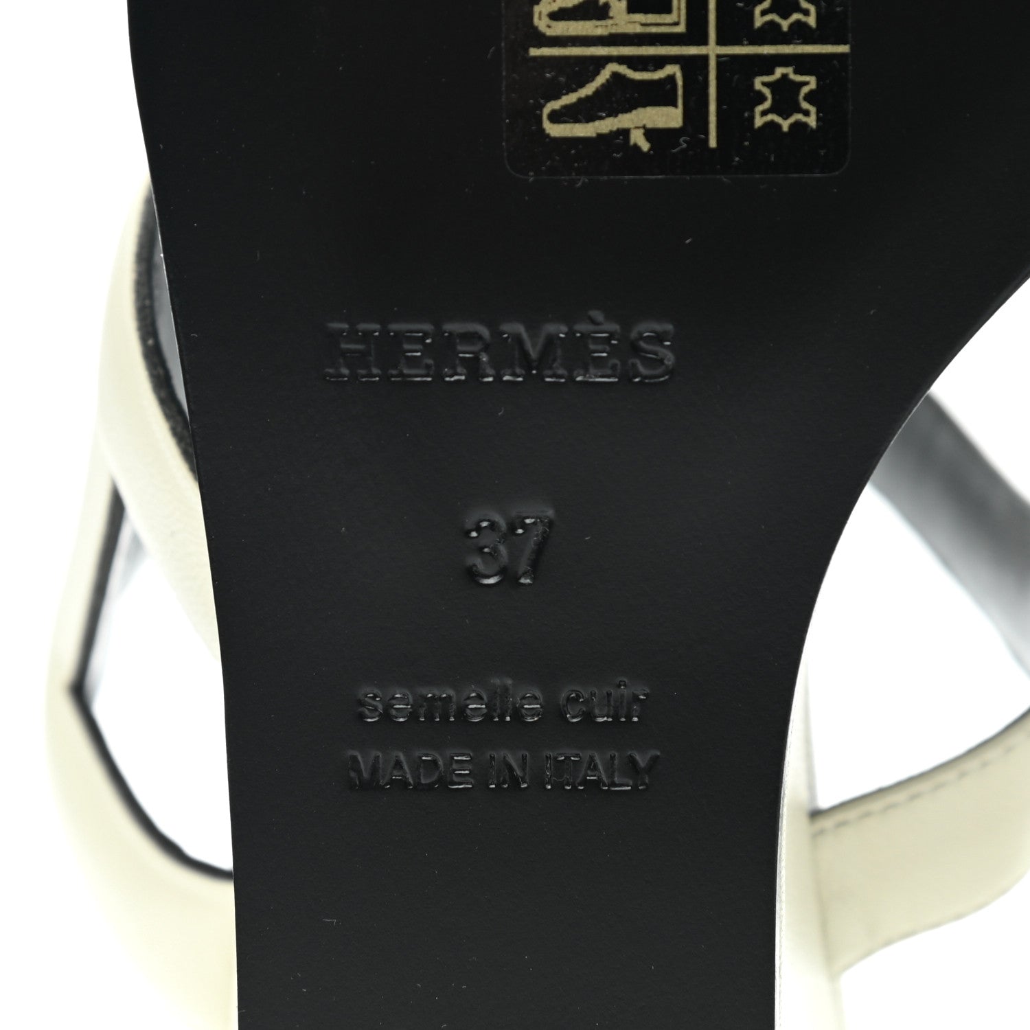 Hermes Nappa Figari 55 Sandals 37 Beige Glaise 6 of 9