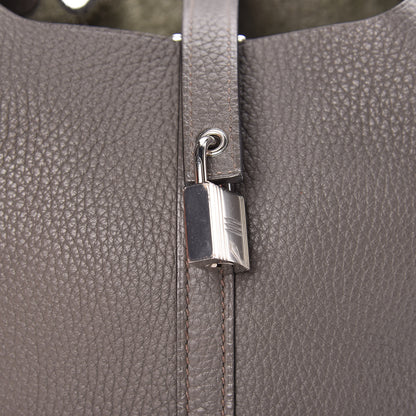 Hermes Taurillon Clemence Picotin Lock 18 PM Etain 8 of 11