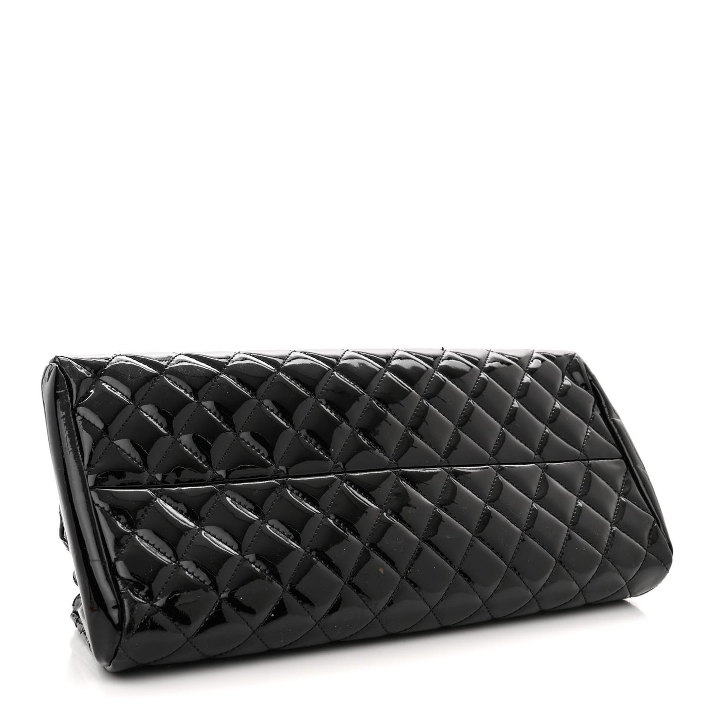Patent Quilted Medium Just Mademoiselle Bowling Bag Black