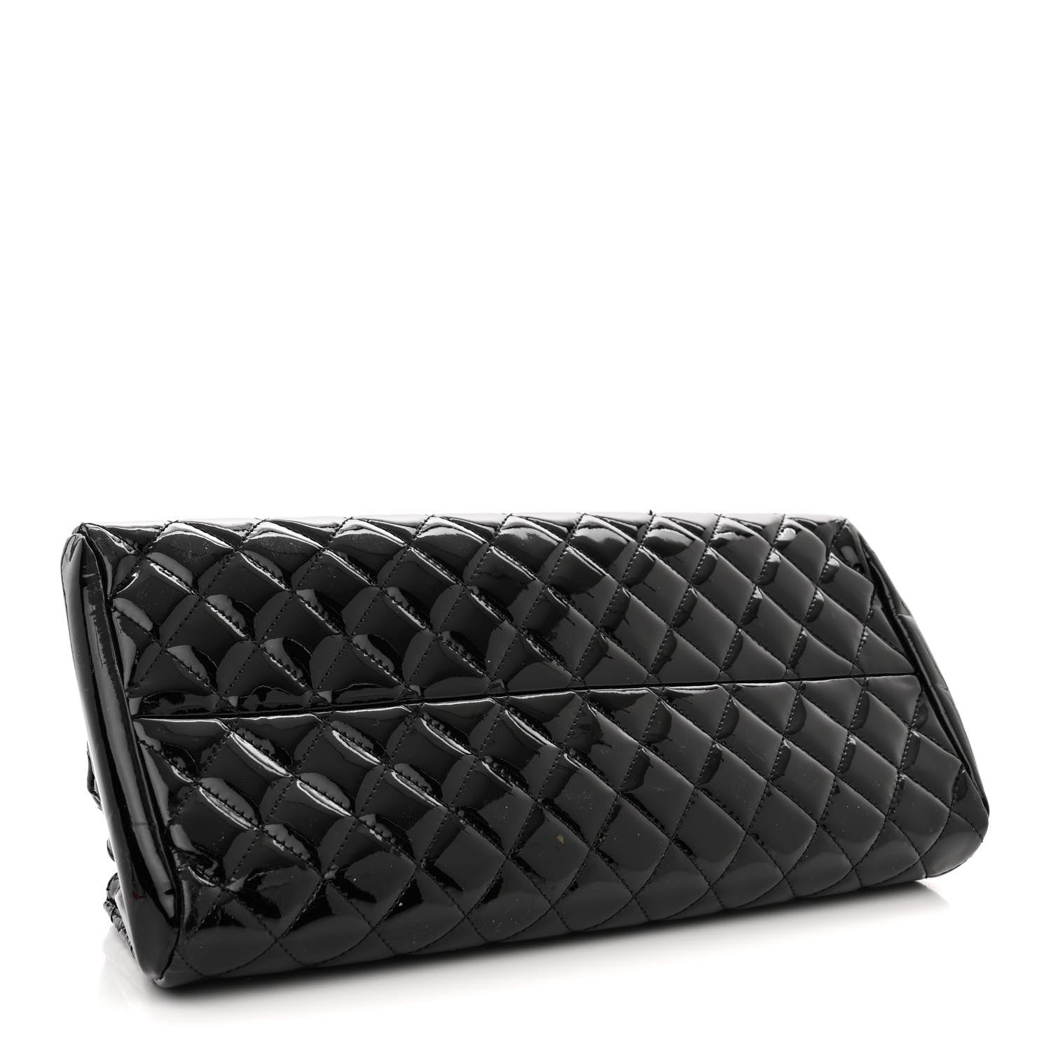 Chanel Patent Quilted Medium Just Mademoiselle Bowling Bag Black 4 of 12