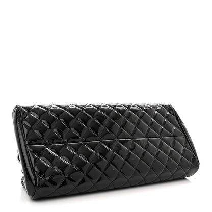 Chanel Patent Quilted Medium Just Mademoiselle Bowling Bag Black 4 of 12