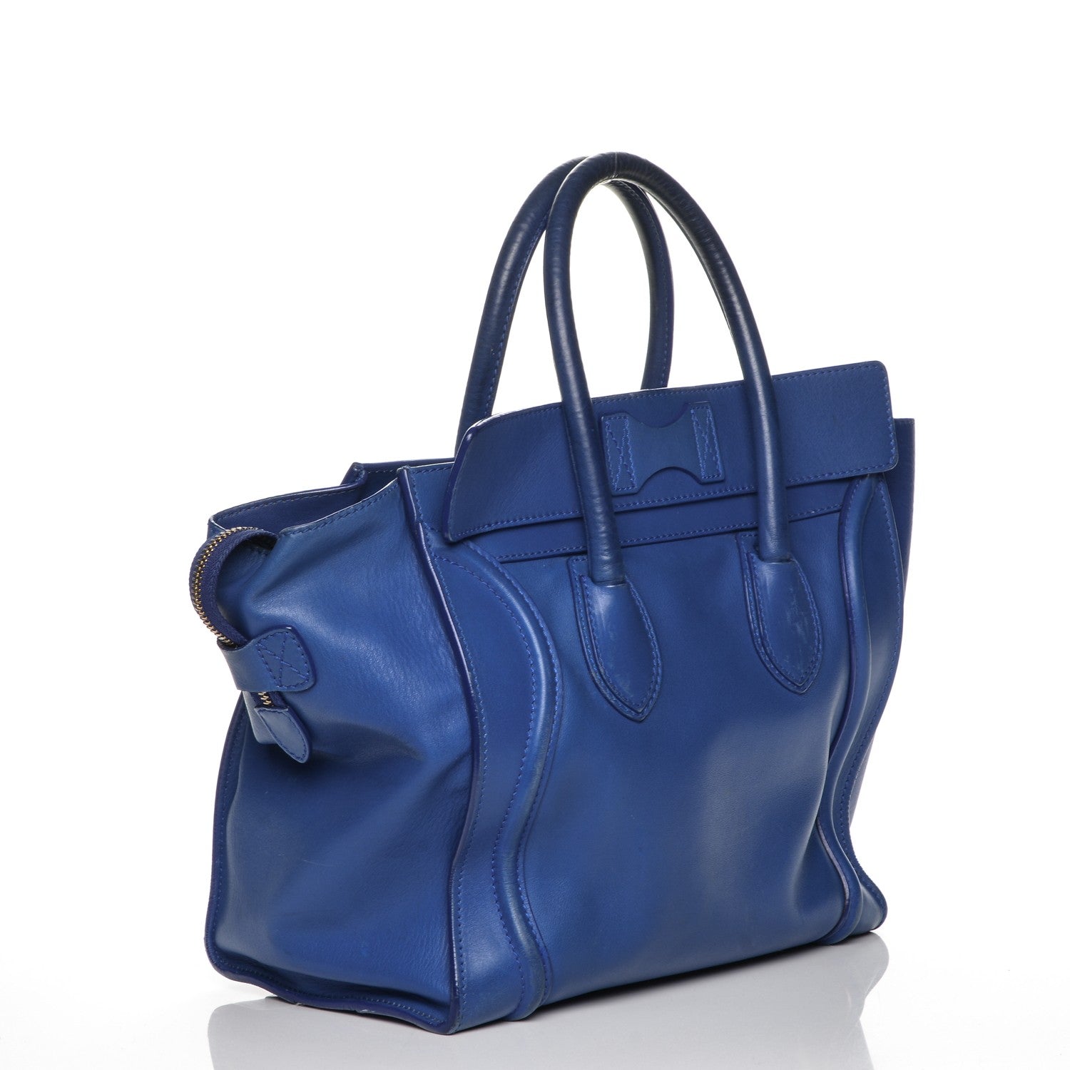 Celine Smooth Calfskin Mini Luggage Electric Blue 3 of 26