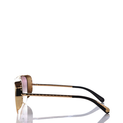 Louis Vuitton Monogram Las Vegas Parano Sunglasses Z1054W Gold 3 of 8