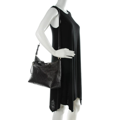 Gucci Guccissima Medium Bree Foldover Tote Chocolate 2 of 8